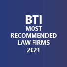 BTI Most Recommended Law Firms 2021