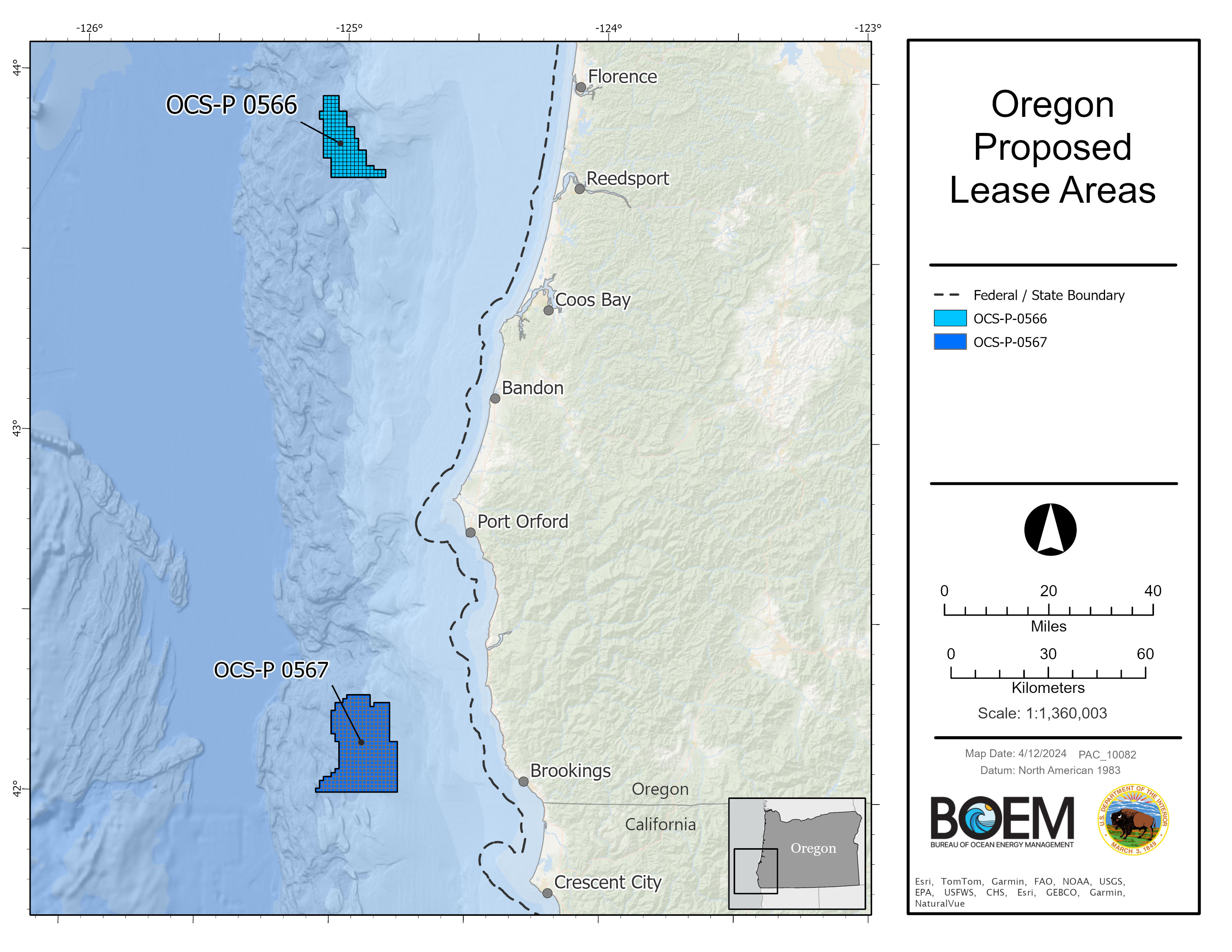 Oregon Proposed Lease Areas