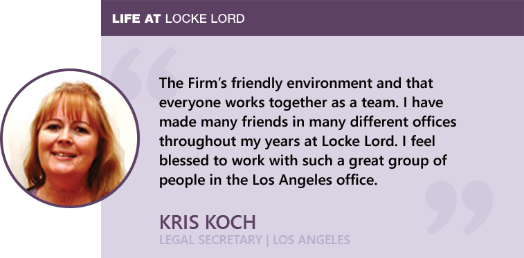 Kris Koch - Life at Locke Lord